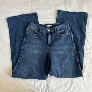 GOOD AMERICAN DARK WASH WIDE LEG JEANS